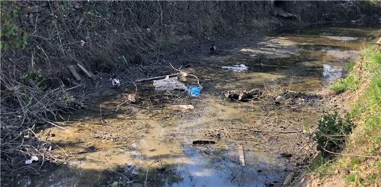 Seit der Flut bekommt der Mühlenteich kein Wasser aus der Ahr.  Foto: privat