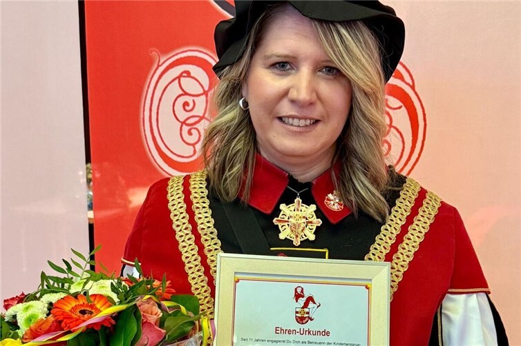 Seit mehr als elf Jahren engagiert sich Eva Lauer-Fandrych als Betreuerin der Kindertanzgarde.Foto: privat