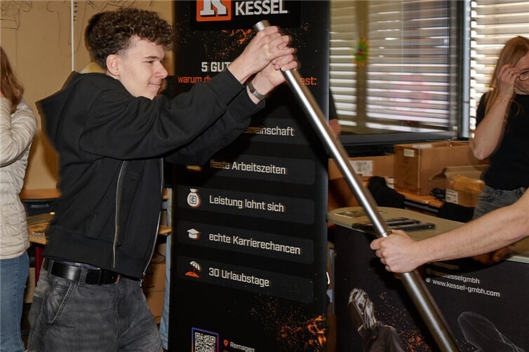 Selbst anpacken und testen, was man drauf hat – hier am Stand der Hans Kessel GmbH aus Remagen.