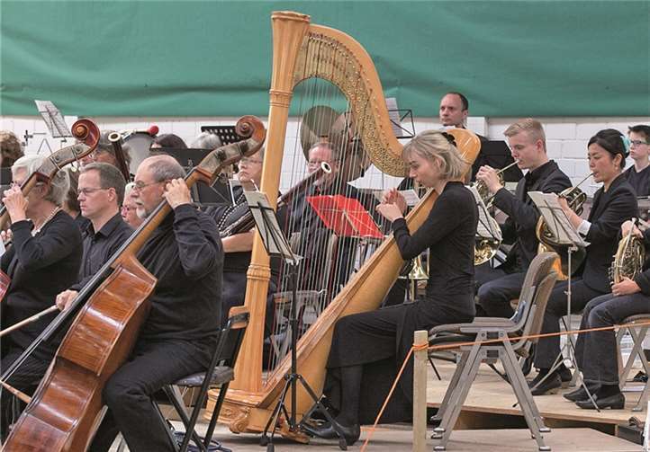 Selbst die Harfe kam zum Einsatz beim Konzert anlässlich des 300. Geburtstags des Opernsängers Anton Raaff.