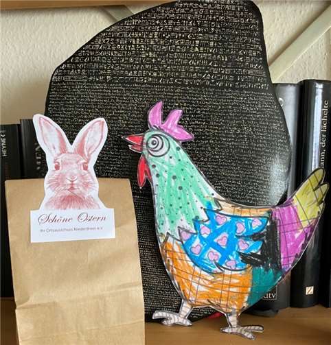 Selbst gestaltete Ostereierpäckchen wurden verteilt.