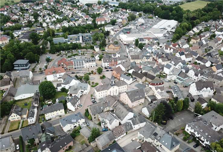 Selters von oben, wie in einem Luftbild ist eben nicht das Konzept der Zukunftswerkstatt. Hier sind Bürger direkt zur Mitwirkung auf Augenhöhe aufgefordert. Foto: Stadt Selters