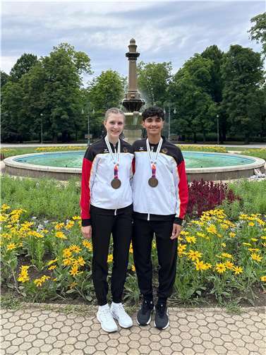 Semih und Pia bestätigten im Doppel ihre hervorragende Leistung und erhielten verdient die Bronzemedaille.  Foto: Pia Wöhner
