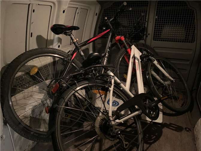 Sichergestellte Fahrräder. Foto: Polizei