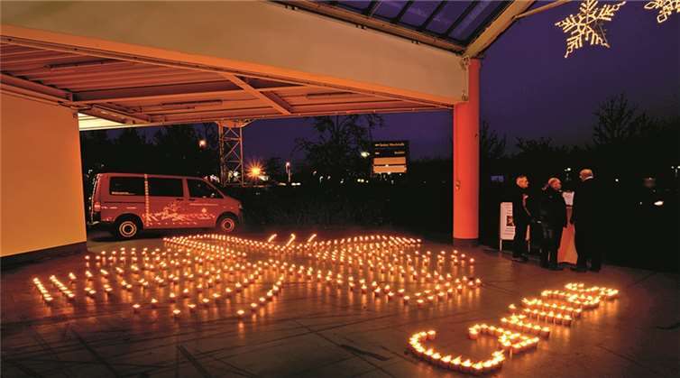 Sie brannten für einen guten Zweck: Fast 600 Kerzen, die gespendet wurden. privat