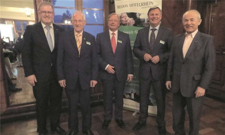 Sie lenken die Geschicke der Initiative Region Mittelrhein (v.li.): Ulrich Seiler (Geschäftsführer), Werner Schmitt, Manfred Graulich, Dr. Ulrich Kleemann und Hans-Dieter Gassen. -MKA-