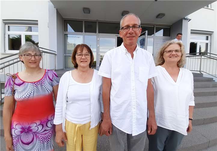 Sie vertreten die Grünen im Stadtrat (v. l.): Bettina Michels, Anna Schmidt-Peters, Jürgen Schwickerath und Dagmar Behncke-Heuser.