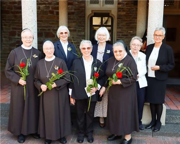Sieben Franziskanerinnen konnten ihre Ordensjubiläen feiern.  Foto: privat