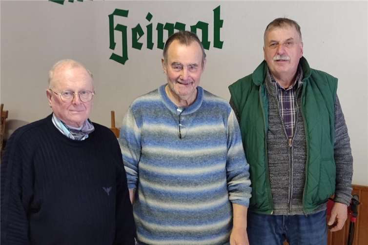 Sieger der Konkurrenzscheibe (v.l.): Eugen Hergenröther, Hilmar Butz und Joachim Genn.  Foto: Gerhard Greßler