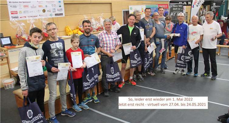 Siegerehrung 5000 Meter Männer 2019.