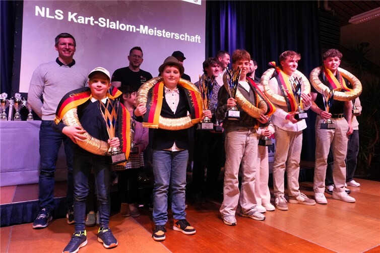 Siegerehrung NLS-Kart-Slalom.Fotos: privat