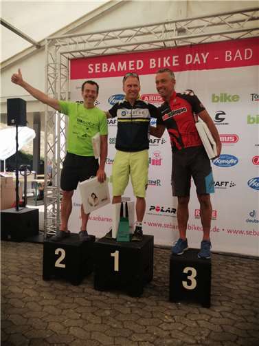 Siegerehrung: Platz 1 Erik Hühnlein, Platz 2 Haimo Kiefer und Platz 3 Martin Alexander. Fotos: privat