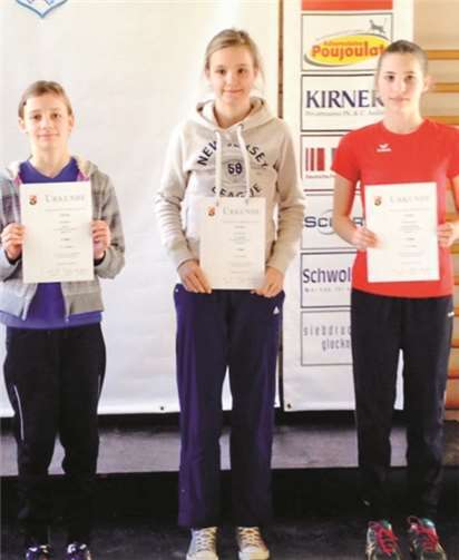 Siegerehrung W14: Nele (l.) neben Siegerin Lena (Jg. 2001)privat