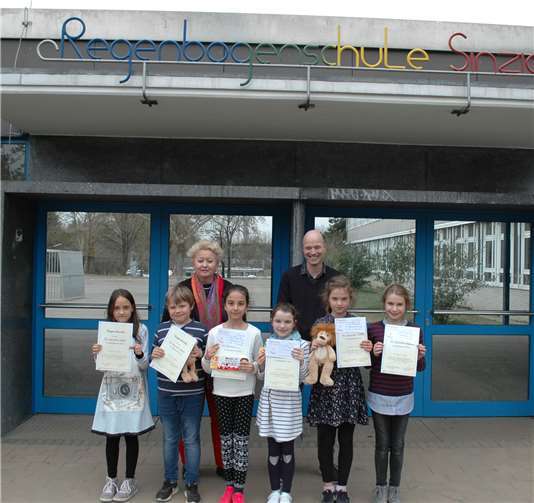 Siegerehrung beim Vorlesewettbewerb. Foto: BL