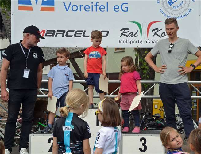 Siegerehrung der Drei- bis Fünfjährigen.