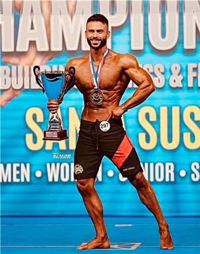 Siegerfoto: Weltmeister der Klasse Men`s Physique.