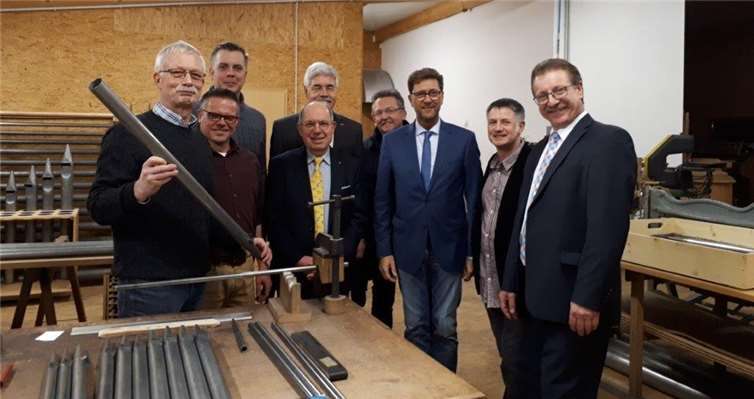 Siegfried Mertens (1.v.l.), Elmar Lersch (4.v.l.), dann folgend Werner Jung, Wilfried Scheffler, Detlef Odenkirchen, Frank Meumerzheim und Walter Köbbing. Foto: privat