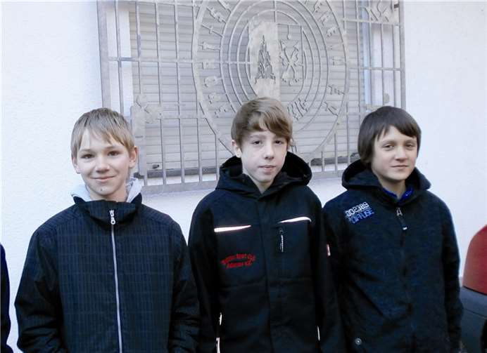 Siegreiche BSC-Schülermannschaft (v.l.): Tobias Jung , Jannik Stenzel, Daniel Klein. privat