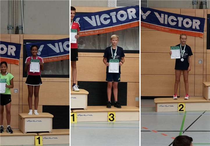 Sina Chalgoum, Torben Schmidt und Johanna Rommerskirchen (v.l.n.r) waren beim VICTOR-Nachwuchsturnier erfolgreich.Foto: privat