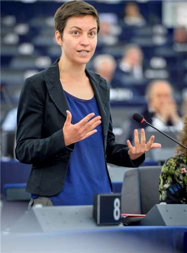 Ska Keller war im Jugendbahnhof zu Gast.Marc Dossmann