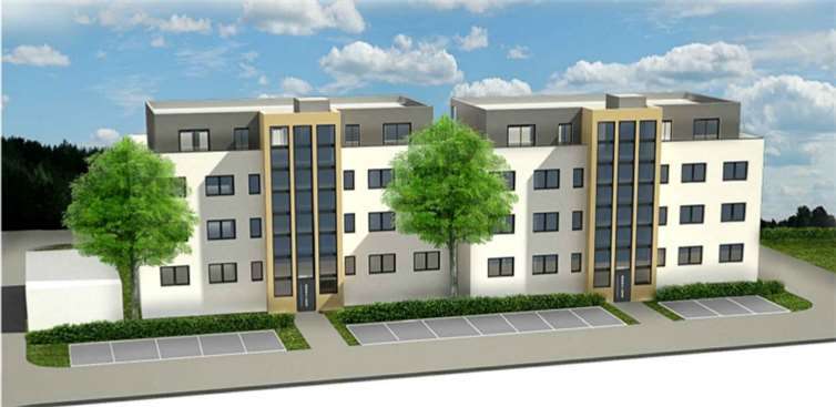 So könnte die Siedlung nach einer Sanierung und Modernisierung aussehen. Quelle: Ludes Architecte, Echternach