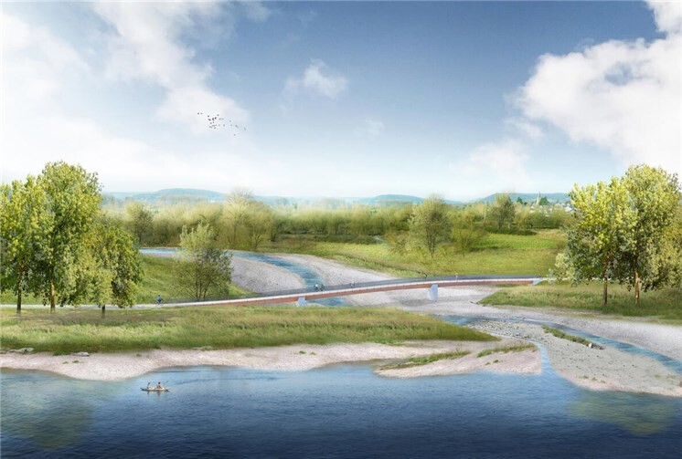So könnte die neue Brücke an der Ahrmündung aussehen.  Foto: Büro Panning GmbH