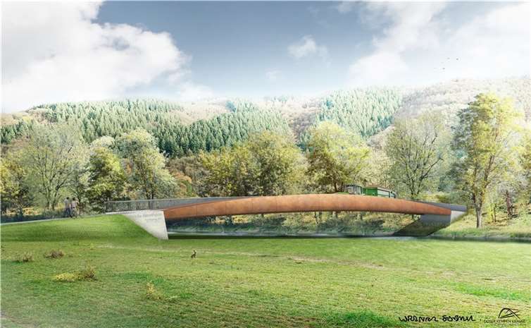 Hönningen: Ahr-Brücke muss dringend aufgebaut werden So könnte eine Ahr-Brücke aussehen. Foto: Sobeck
