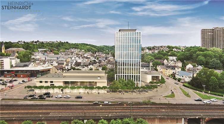 So könnte es einmal aussehen: der neue Vallendarer Süden mit Kongresshalle, Hotel und Restaurant. Aber noch ist vom Stadtrat nichts entschieden.Heinrich + Steinhardt