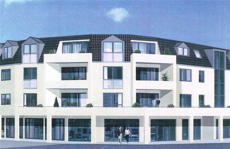 So oder so ähnlich könnte die neue Bebauung in der Mühlenbachstraße aussehen, Ansicht von der Mühlenbachstraße. Grafik privat