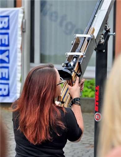 So schießt man am Hochvogelstand.