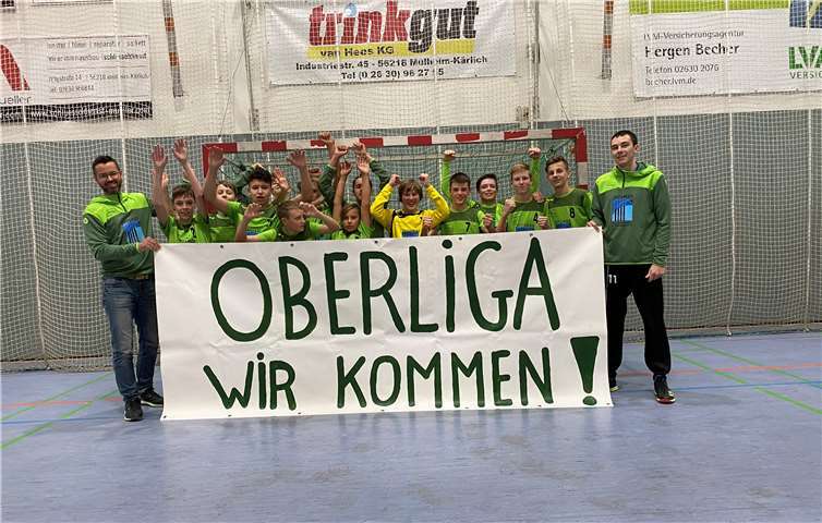 So sehen Sieger aus: Die C1 von Grün-Weiß Mendig. Foto: privat