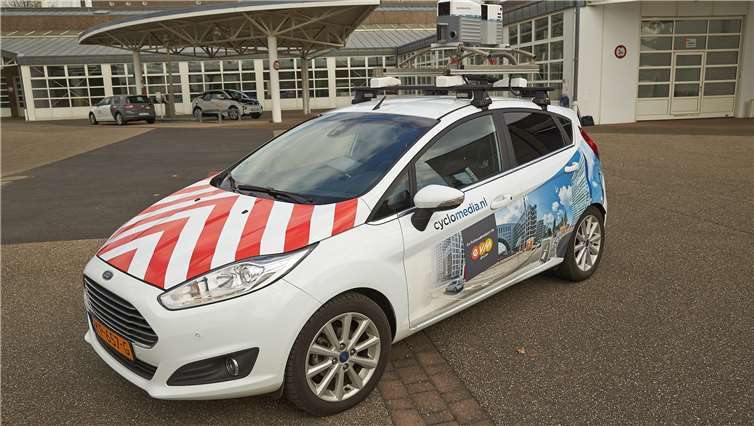 So sehen die Autos aus, die die Panoramaaufnahmen im Namen der evm-Gruppe erstellen.