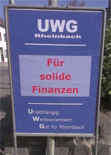 So sehen die entwendeten Plakate aus. privat