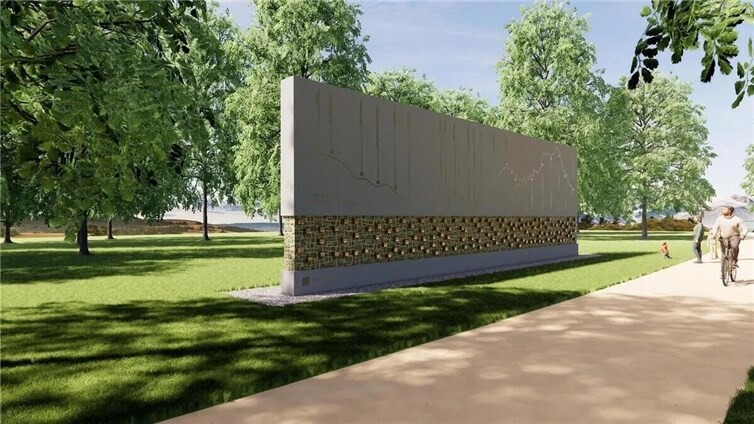 So soll das Flut-Denkmal in Bad Neuenahr-Ahrweiler aussehen.  Foto: privat