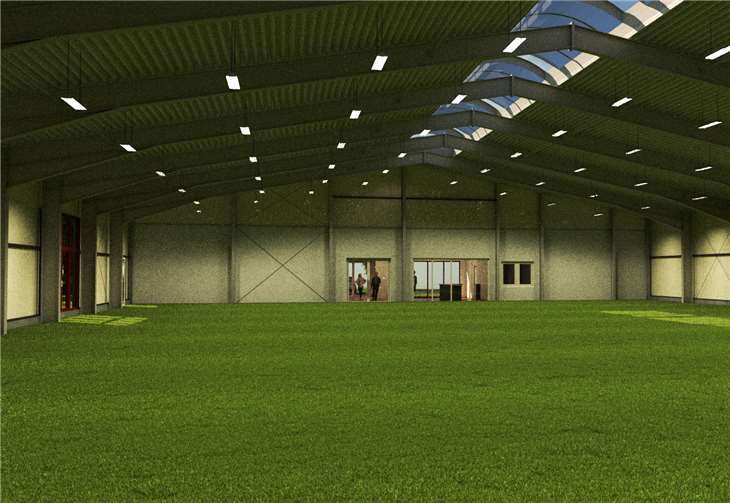 So soll die neue Hundesporthalle aussehen.Foto: Privat