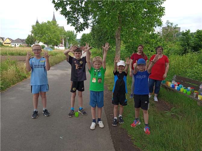 So viele Runden liefen die Kinder der Inselgrundschule.  Foto: Grundschule Niederwerth