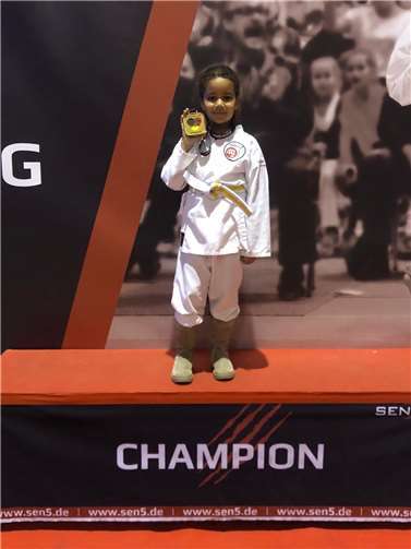 Sofi Stoll bei der Siegerehrung. Foto: privat