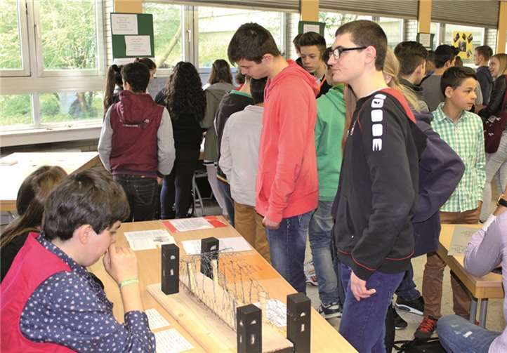 Sogar die Ludendorffbrücke konnte eine Schülerin als Modell den Besuchern präsentieren.