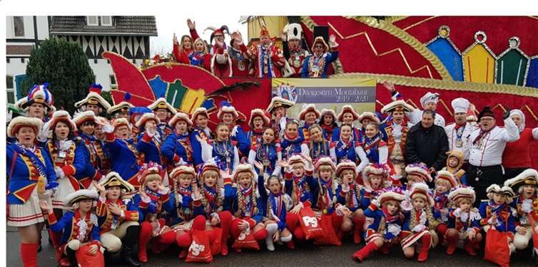 Solche Bilder wie am Rosenmontag 2020 wird es von der Schloss-Garde Mons Tabor auch im Jahr 2022 nicht geben.Quelle: Schloss-Garde Mons Tabor