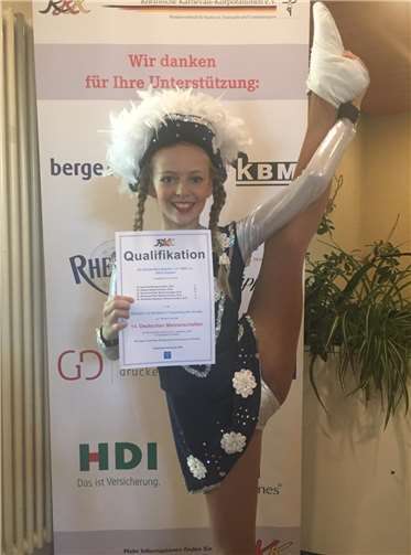 Solomariechen Alina Küpper war stolz auf ihre Qualifikation.
