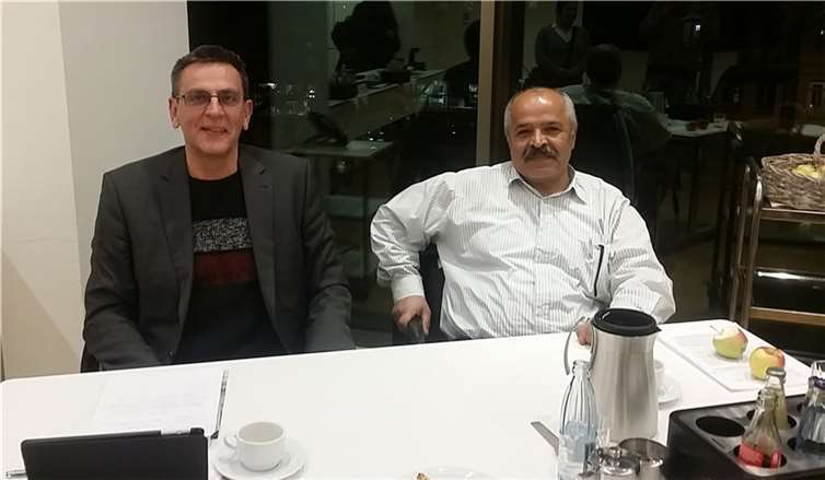 Sondersitzung zum Gemeinschaftsklinikum Mittelrhein des Kreistages Mayen-Koblenz: (v.l.) Hans-Georg Schönberg und Aziz Aldemir. Foto: privat