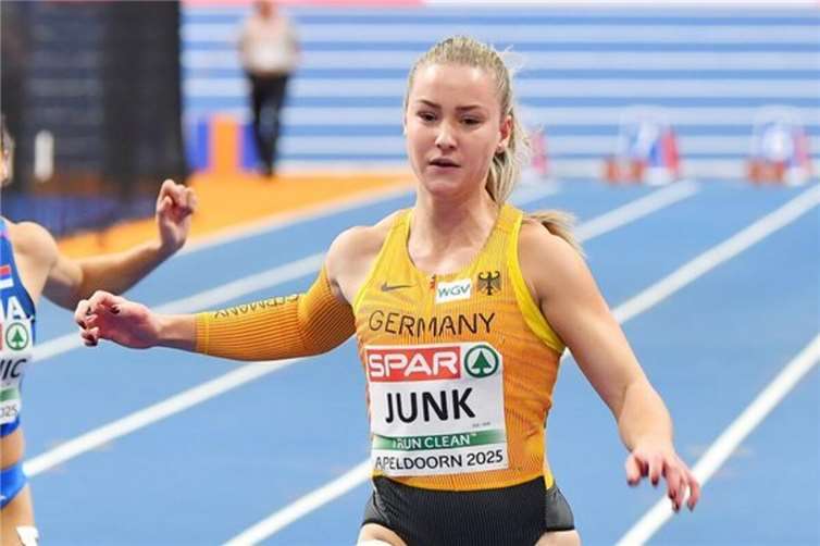 Sophia Junk (LG Rhein-Wied) hatte ihr internationales Hallen-EM-Debüt in Apeldoorn und qualifizierte sich mit persönlicher Bestleistung von 7,20 Sekunden für das Halbfinale.  Foto: Iris Hensel