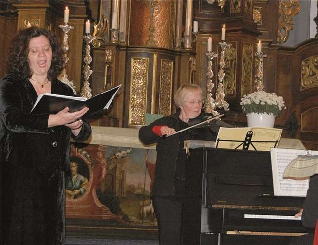 Sopranistin Andrea Ernst sang eine Hymne an die Gottesmutter von Otto Nicolai.