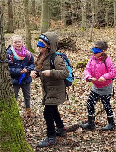 Spannend war es, den Wald einmal mit anderen Sinnen zu erleben.  Privat