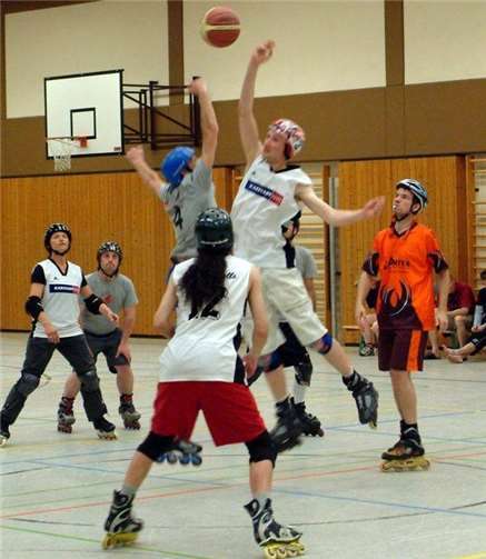 Spannende Spiele bei den Inlinebasketballern.Foto: privat
