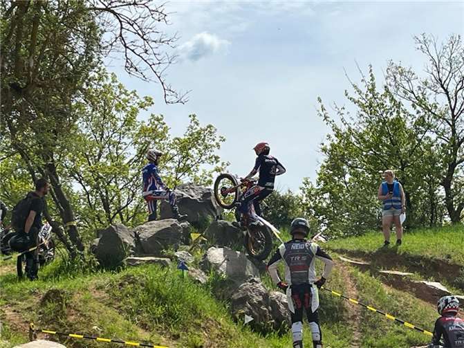 Spannende Trialläufe wurden geboten. Quelle: MSC Dreckenach