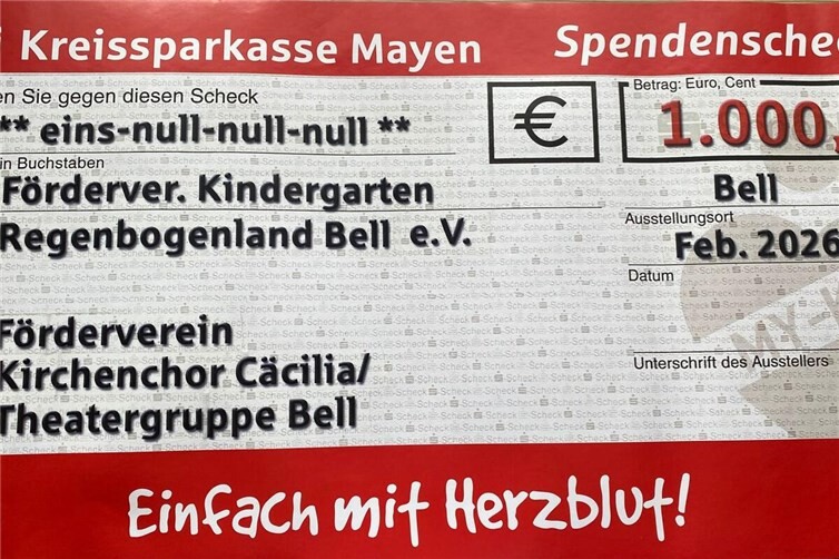 Spendenscheck