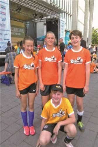 Spiel, Spaß und Unterhaltung kamen nicht zu kurz für die Mädels aus Koblenz-Güls beim Soccerfestival von „Girls wanted“ in Frankfurt. privat