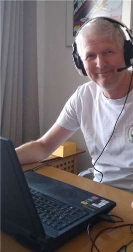 Spielertrainer Thorsten Kammer noch guten Mutes und ohne Zeitnot.