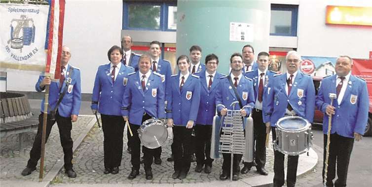 Spielmannszug Vallendar mit Anton Schicke (rechts). privat